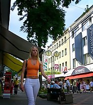 Blonde Babe At The Shoestore