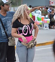 Blonde milf with big ass