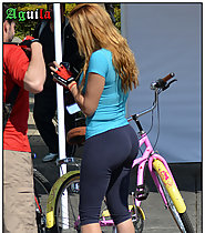Sexy big ass on bike