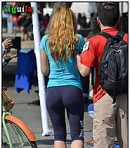 Sexy big ass on bike