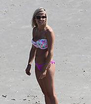 Sexy blonde at the beach