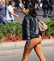 Hot latina in tight leggins