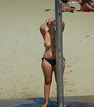 Topless beach voyeur