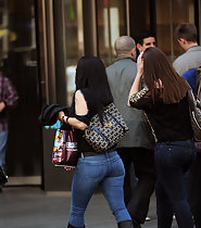 Sexy girl in tight jeans