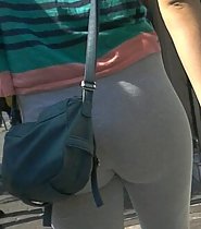 Hot girl in grey leggins