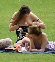 Lawn Party with Cleavage