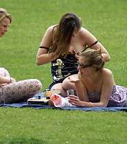 Lawn Party with Cleavage