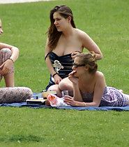 Lawn Party with Cleavage