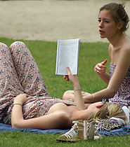 Lawn Party with Cleavage