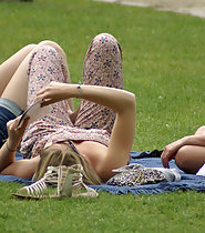 Lawn Party with Cleavage