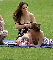 Lawn Party with Cleavage