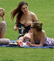 Lawn Party with Cleavage