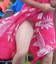 Beach exhibitionism mom