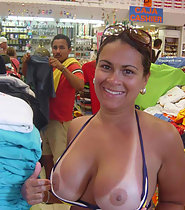 Expose her big boobs