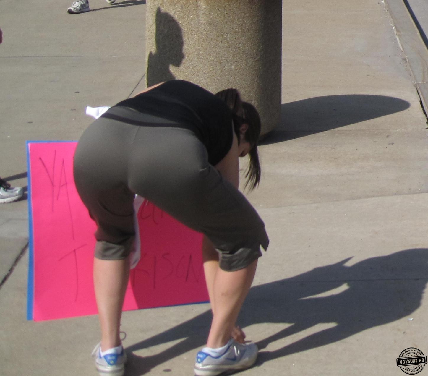 Yoga pants candid 2 photo