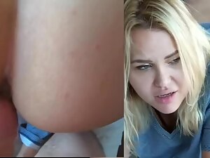 Her Face During Anal - Showing her face and ass at same time during anal sex - Voyeurs HD