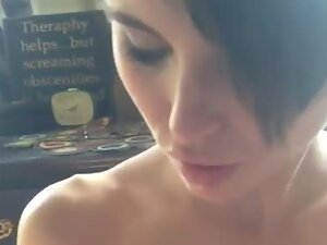 Handjob and blowjob from a skinny girl