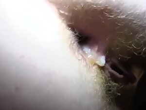 Butt sex is serious until cum drips out of her tight anus