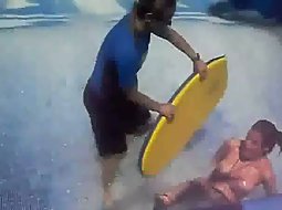 nip slip in water park