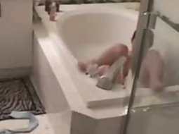 Relaxing in the bath tub