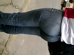 Biggest ass in tightest jeans