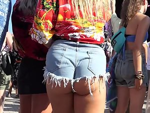Slutty attention whore at the music festival