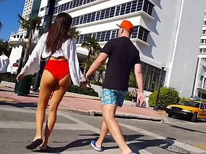 Attracted to her ass like a bear to honey