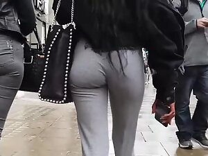 Ass cheeks looking tight in loose sweatpants