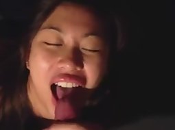 Asian girl loves cum in her mouth
