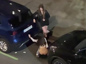 Her naked ass gets a compliment while she is pissing