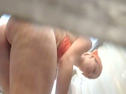 Two asses from the beach cabin