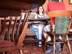 Pussy under the table