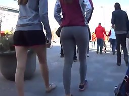 Following two sexy girls