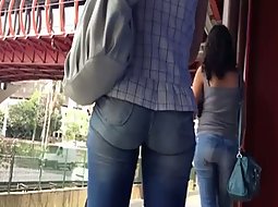 Amazing ass in tight jeans