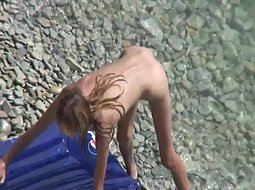 Voyeur upskirt clip with skinny girl's tasty ass