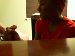 Boss gets blowjob during job interview and films it with hidden camera