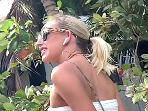 Walking behind this blonde's ass is a privilege