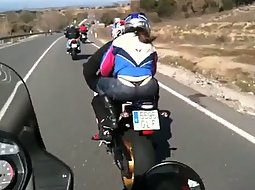 Thong on a motocycle