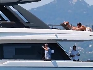 Peeping on a rich guy getting a blowjob on his yacht - Voyeurs HD