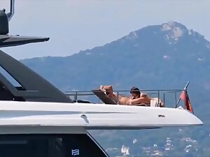 300px x 225px - Peeping on a rich guy getting a blowjob on his yacht - Voyeurs HD