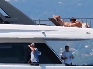 Peeping on a rich guy getting a blowjob on his yacht