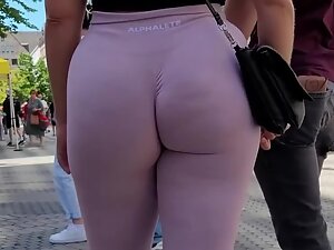 Checking out a thick girl while she is with her skinny boyfriend