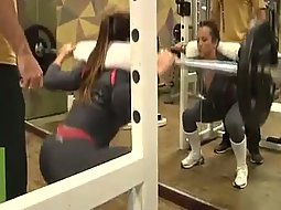 Sexy girl working out