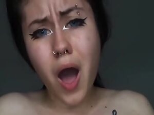 Alt girl is great at sucking and even better at riding dick