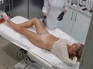 Spying on trophy girl during hair removal treatment