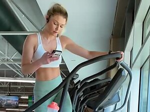 Results of blonde's intense booty building exercises