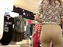 Sweet ass in the clothes store