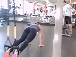 Sexy girl during her workout