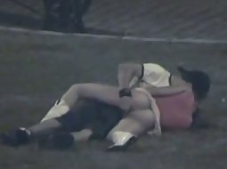 young couple fucking in the park