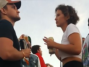 Hot ass dances on a festival